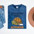 Introvert Mode Activated Low Social Battery Box Turtle Mineral Wash Tshirts Mineral Navy Introvert Mode Activated Low Social Battery Box Turtle Mineral Wash Tshirts Mineral Navy