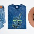 Introvert Music Lover Electric Guitar Rock Mineral Wash Tshirts Mineral Navy