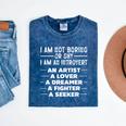 Introvert Not Boring Artist Lover Dreamer Fighter Seeker Mineral Wash Tshirts Mineral Navy