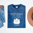 Introvert But Willing To Talk About Cats Mineral Wash Tshirts Mineral Navy Introvert But Willing To Talk About Cats Mineral Wash Tshirts Mineral Navy