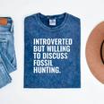 Introverted But Fossil Hunting Introvert Fossil Hunter Mineral Wash Tshirts Mineral Navy