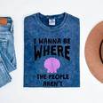 Introverted Sarcastic Humor Antisocial Introvert Mineral Wash Tshirts Mineral Navy