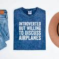 Introverted But Willing To Discuss Airplanes Aviation Premium Tri-Blend Mineral Wash Tshirts Mineral Navy Introverted But Willing To Discuss Airplanes Aviation Premium Tri-Blend Mineral Wash Tshirts Mineral Navy