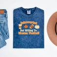 Introverted But Willing To Discuss Football Fall Mineral Wash Tshirts Mineral Navy