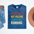 Introverted But Willing To Discuss Running Hobby Mineral Wash Tshirts Mineral Navy
