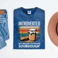 Introverted But Willing To Discuss Sourdough Vintage Baking Mineral Wash Tshirts Mineral Navy