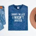 Introverts Anxiety Sorry I'm Late I Wasn't Invited Apologies Mineral Wash Tshirts Mineral Navy