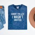 Introverts Anxiety Sorry I'm Late I Wasn't Invited Apologies Mineral Wash Tshirts Mineral Navy