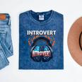 Introvert's Best Friend Noise-Canceling Headphones Mineral Wash Tshirts Mineral Navy