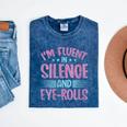 Introverts I'm Fluent In Silence And Eye-Rolls Mineral Wash Tshirts Mineral Navy Introverts I'm Fluent In Silence And Eye-Rolls Mineral Wash Tshirts Mineral Navy