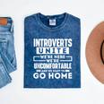 Introverts Unite Quiet Observer Introverted Antisocial Mineral Wash Tshirts Mineral Navy
