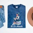 Its Dr Actually Doctorate PhD EdD Graduation Graduate Mineral Wash Tshirts Mineral Navy