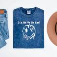 It's Ok To Be Sad Lonely Introvert Mineral Wash Tshirts Mineral Navy