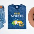 It's Too Peopley Outside Introvert And Cat Lover Mineral Wash Tshirts Mineral Navy