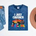 I Just Crushed Preschool Monster Truck Graduation Mineral Wash Tshirts Mineral Navy