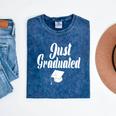 Just Graduated With A Graduation Cap Mineral Wash Tshirts Mineral Navy