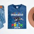 I Just Officially Graduated Pre k Graduation 2024 Pre-K Kids Mineral Wash Tshirts Mineral Navy