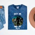 Just Me And My Yeti Retro Sunset Mountain Hiking Introvert Mineral Wash Tshirts Mineral Navy Just Me And My Yeti Retro Sunset Mountain Hiking Introvert Mineral Wash Tshirts Mineral Navy
