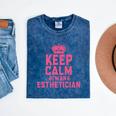Keep Calm I'm An Esthetician Graduation Esthetician Premium Mineral Wash Tshirts Mineral Navy