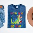 Kids 1st Grade Graduate Dinosaur Trex 1st Grade Graduation Mineral Wash Tshirts Mineral Navy