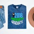Kids 2018 Kindergarten Graduation Mineral Wash Tshirts Mineral Navy