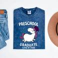 Kids Class Of 2018 Unicorn Preschool Graduation For Girls Mineral Wash Tshirts Mineral Navy