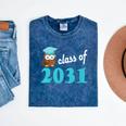 Kids Class Of 2031 Graduation Year T-Shirt Back To School Mineral Wash Tshirts Mineral Navy