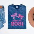 Kids Class Of 2031 Kindergarten Girls Graduation T-Shirt Mineral Wash Tshirts Mineral Navy