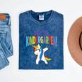 Kids Dabbing Unicorn Kindergarten Graduation See Ya Mineral Wash Tshirts Mineral Navy
