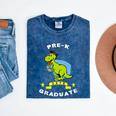 Kids Dinosaur Pre-K Graduation TShirt Kids Preschool Graduation Mineral Wash Tshirts Mineral Navy
