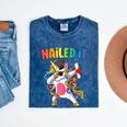 Kids Kindergarten Graduation Shirt Unicorn Graduate Nailed It Mineral Wash Tshirts Mineral Navy