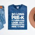 Kids Last Day Pre-K Kindergarten Here I Come Graduation Mineral Wash Tshirts Mineral Navy