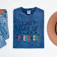Kids Last Day Of Preschool Graduation Mineral Wash Tshirts Mineral Navy