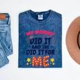 Kids My Mommy Did It Graduation Mom Graduate Mineral Wash Tshirts Mineral Navy