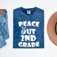 Kids Peace Out 2ND Grade For Graduation Mineral Wash Tshirts Mineral Navy