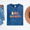 Kids Peace Out Kindergarten Graduation Kindergarten Graduate Mineral Wash Tshirts Mineral Navy