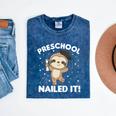 Kids Kids Preschool Nailed It Sloth Graduation Mineral Wash Tshirts Mineral Navy