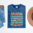 Kids So Long Kindergarten 1st Grade Here I Come Graduation Groovy Mineral Wash Tshirts Mineral Navy