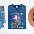 Kids Unicorn Kindergarten Graduation Graduate Shirt Mineral Wash Tshirts Mineral Navy
