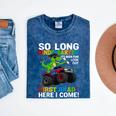 Kindergarten Graduate 2025 Kindergarten Graduation Dino Trex Mineral Wash Tshirts Mineral Navy
