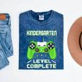 Kindergarten Graduation Level Complete Gamer Class 2024 Kids Mineral Wash Tshirts Mineral Navy