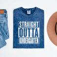 Kindergarten Graduation- Straight Outta Kindergarten Mineral Wash Tshirts Mineral Navy