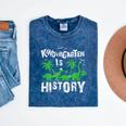 Kindergarten Is History Dinosaur Graduation Mineral Wash Tshirts Mineral Navy