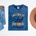 Last Day Of School Autograph 2nd Grade Graduation Boys Girls Mineral Wash Tshirts Mineral Navy