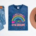 Last Day Of School Autograph 5th Grade Graduation Boys Girls Mineral Wash Tshirts Mineral Navy