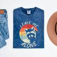 Leave Me Alone Raccoon Lover Introvert Antisocial Shy INTP Mineral Wash Tshirts Mineral Navy