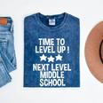Level Up Middle School 5th Grade Graduation Party Mineral Wash Tshirts Mineral Navy