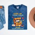 Level Up School Legend Video Game Pixel Art Graduation Mineral Wash Tshirts Mineral Navy