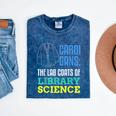 Librarian Library Science Major Masters Degree Graduation Mineral Wash Tshirts Mineral Navy