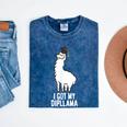 LLama Graduation I Got My Dipllama Cute Llama Mineral Wash Tshirts Mineral Navy